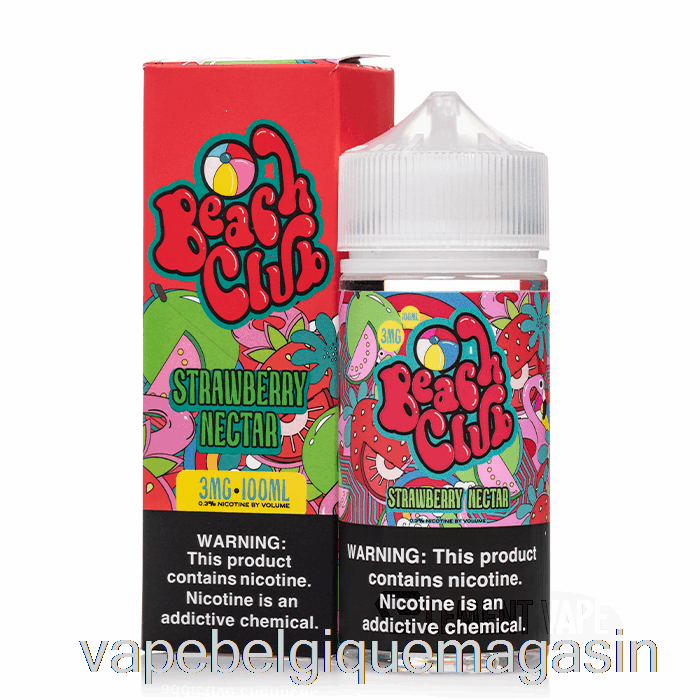 Vape Jetable Nectar De Fraise - Beach Club - 100ml 12mg